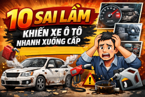 10 sai lầm khiến xe ô tô nhanh xuống cấp
